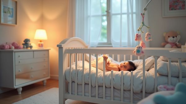 Composer un univers tendre autour du lit de bébé