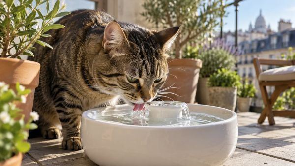 Guide d'installation et de soin pour une fontaine céramique pour chats
