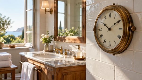 Les secrets des horloges classiques face à l'humidité dans la salle de bain